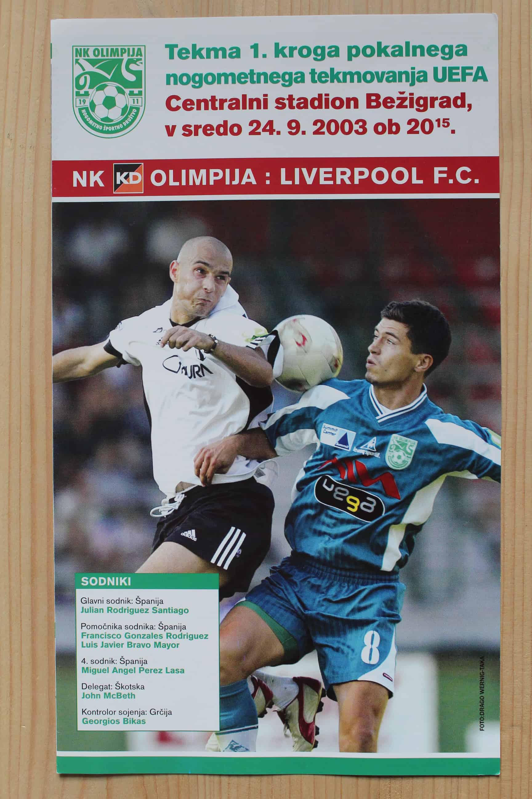 Olimpija Ljubljana v Liverpool FC